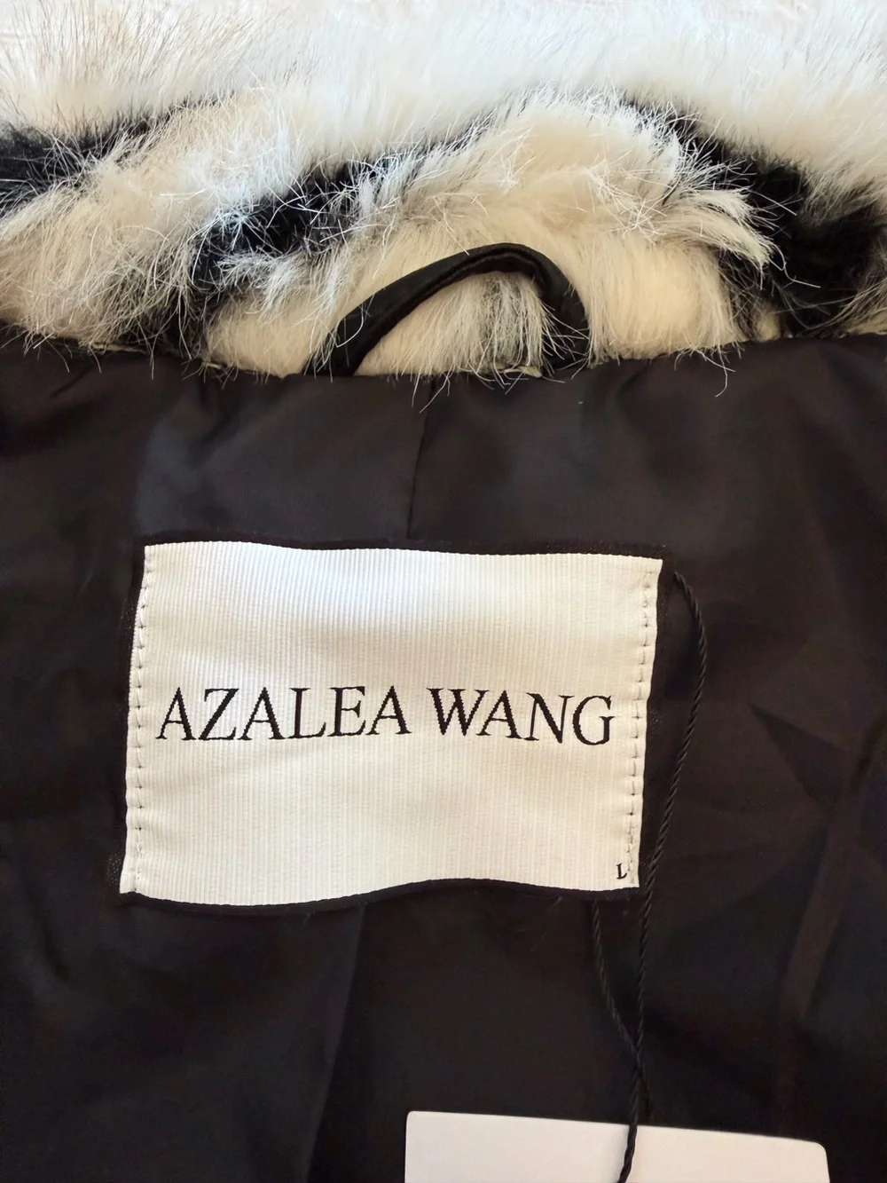 Azalea Wang Argyll Faux Fur Animal Print Coat Western Buckle Cropped Jacket - Picture 2 of 16
